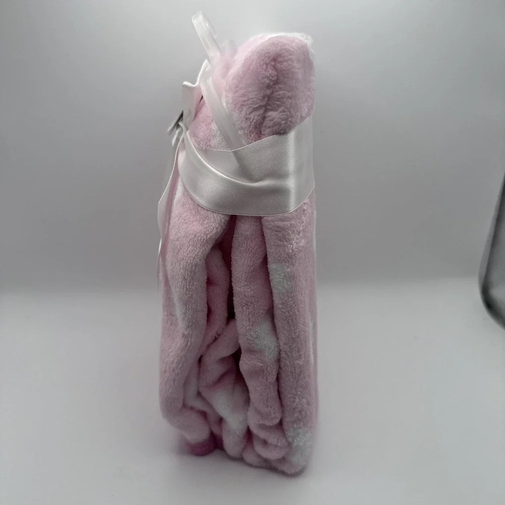 Parents Choice Pink Fox White Flower Plush Baby Blanket Walmart NWT